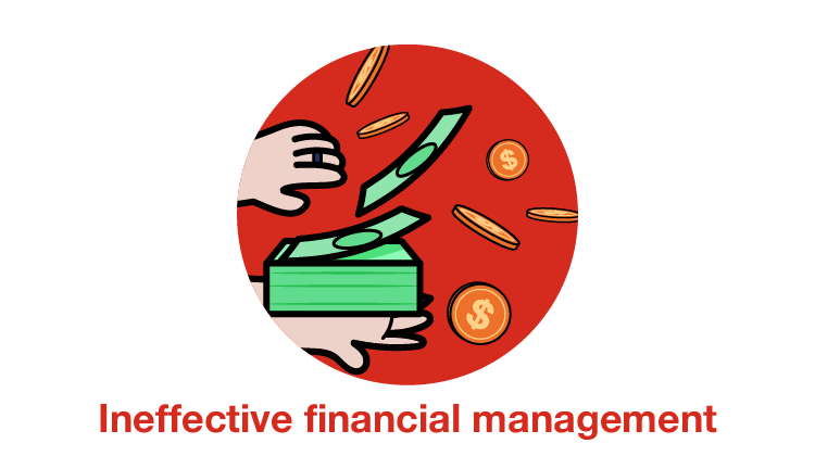 ineffective financial management